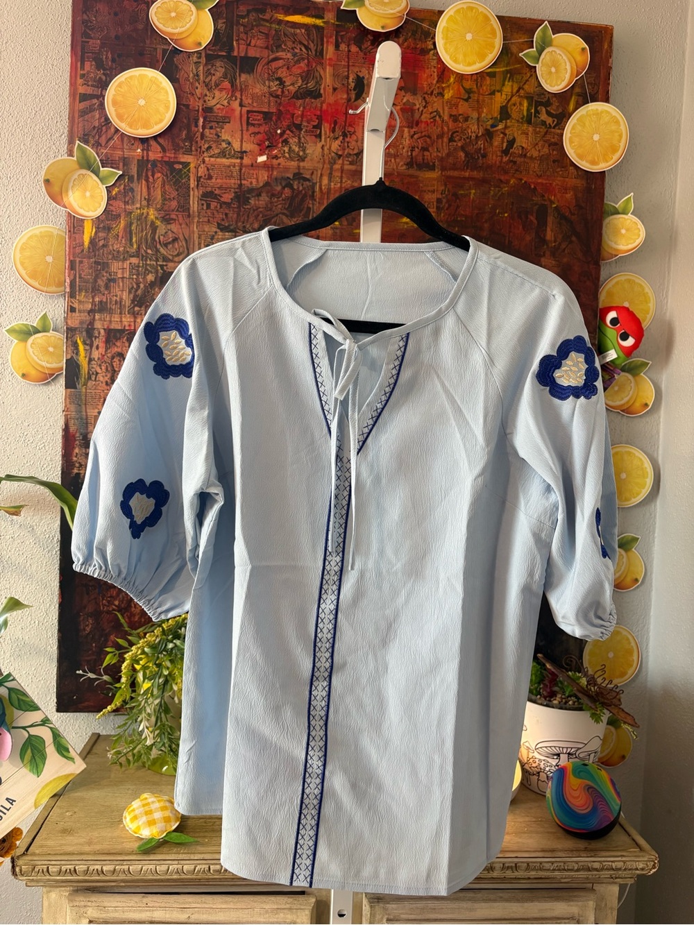 New! Embroidered Top